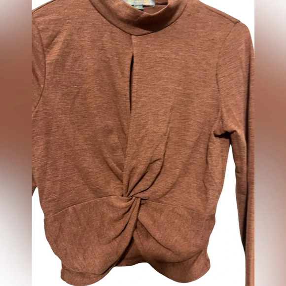 Women’s Light Brown Cropped Shirt - Picture 2 of 4